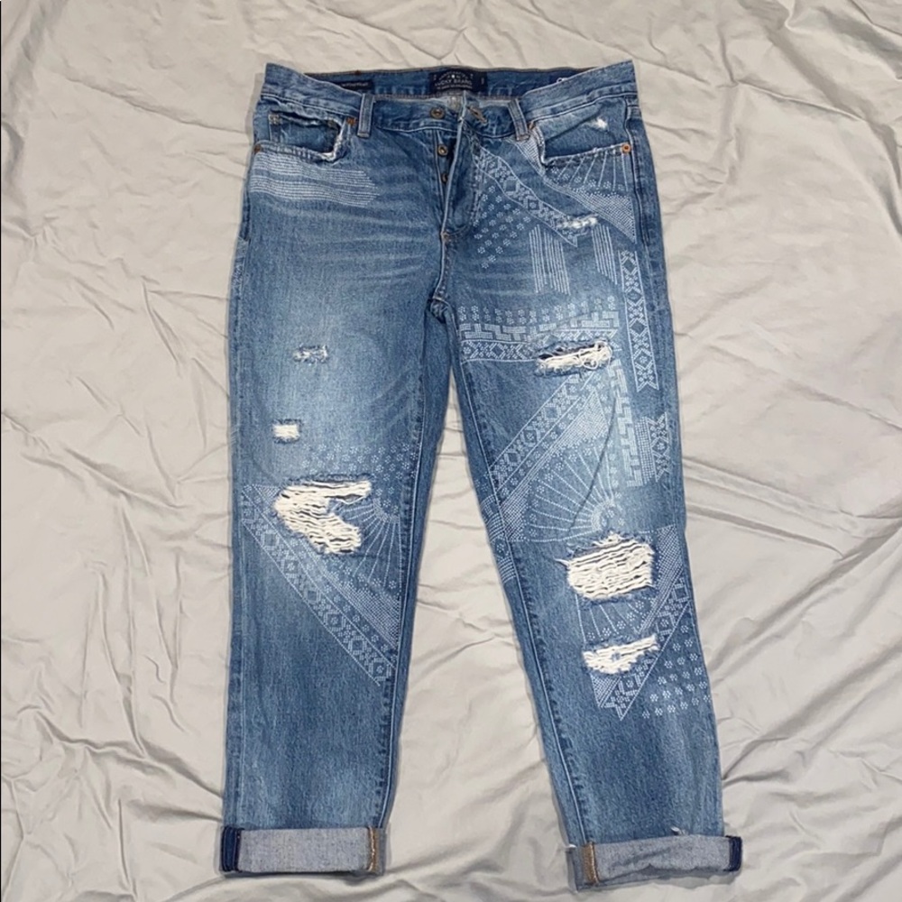 Patterned sienna slim boyfriend jeans